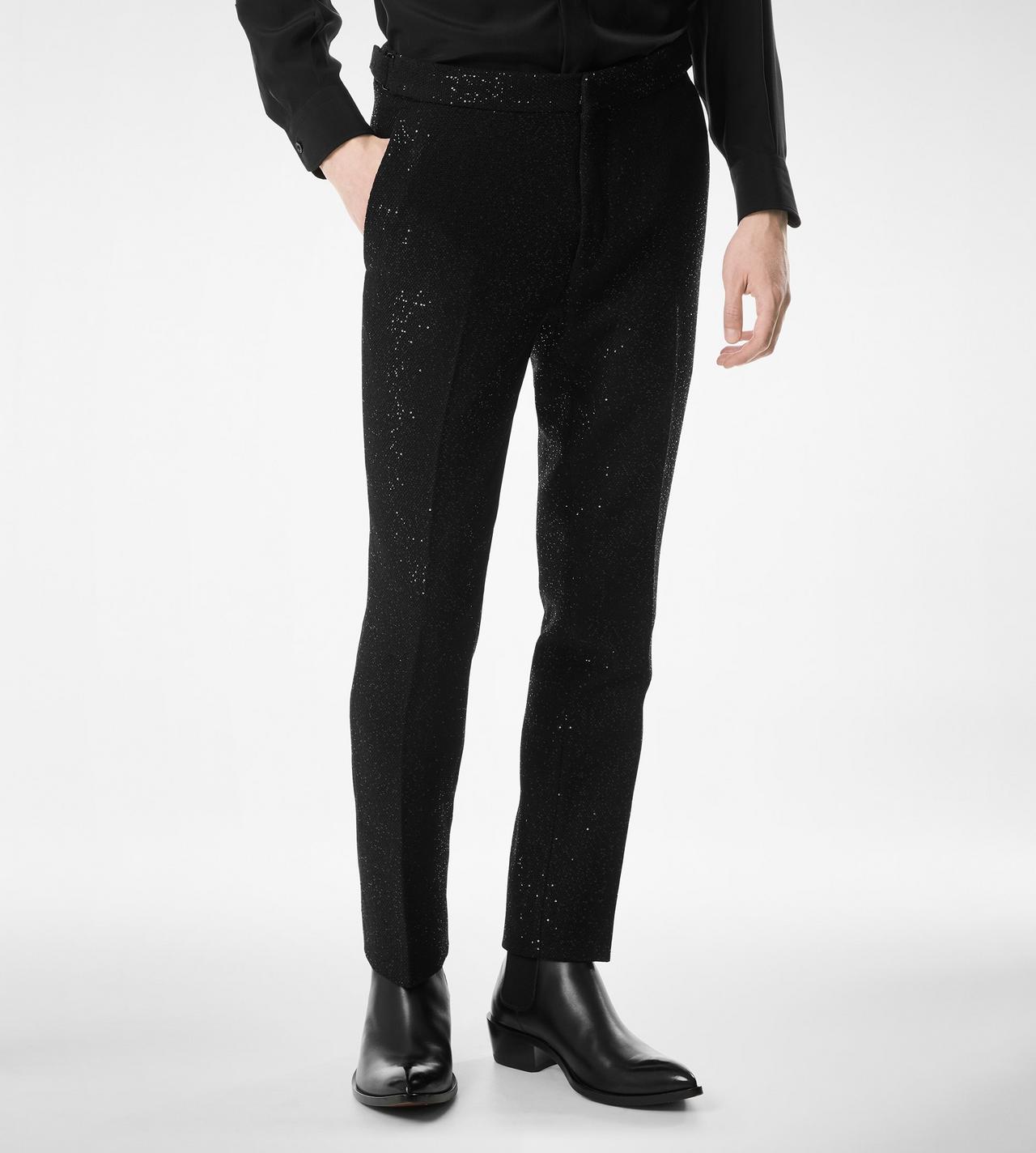 SEQUINS LIGHT BOUCLÈ PANT image number 3