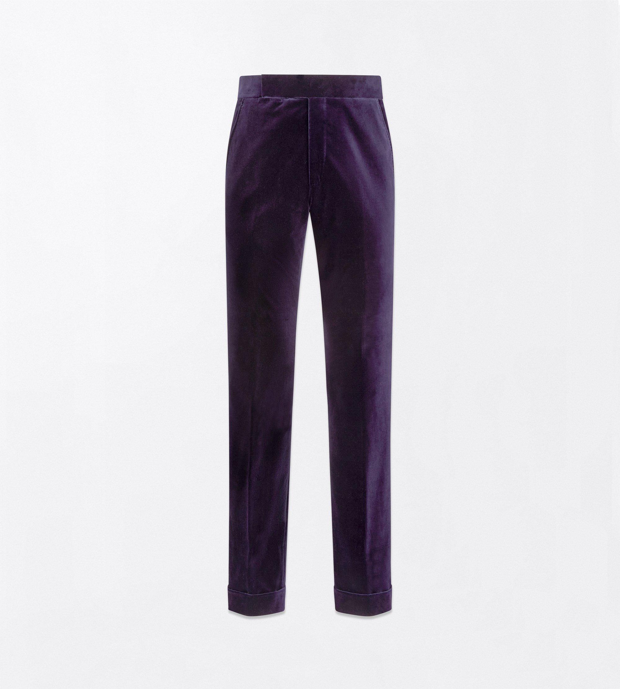 VELVET FLAT FRONT PANT