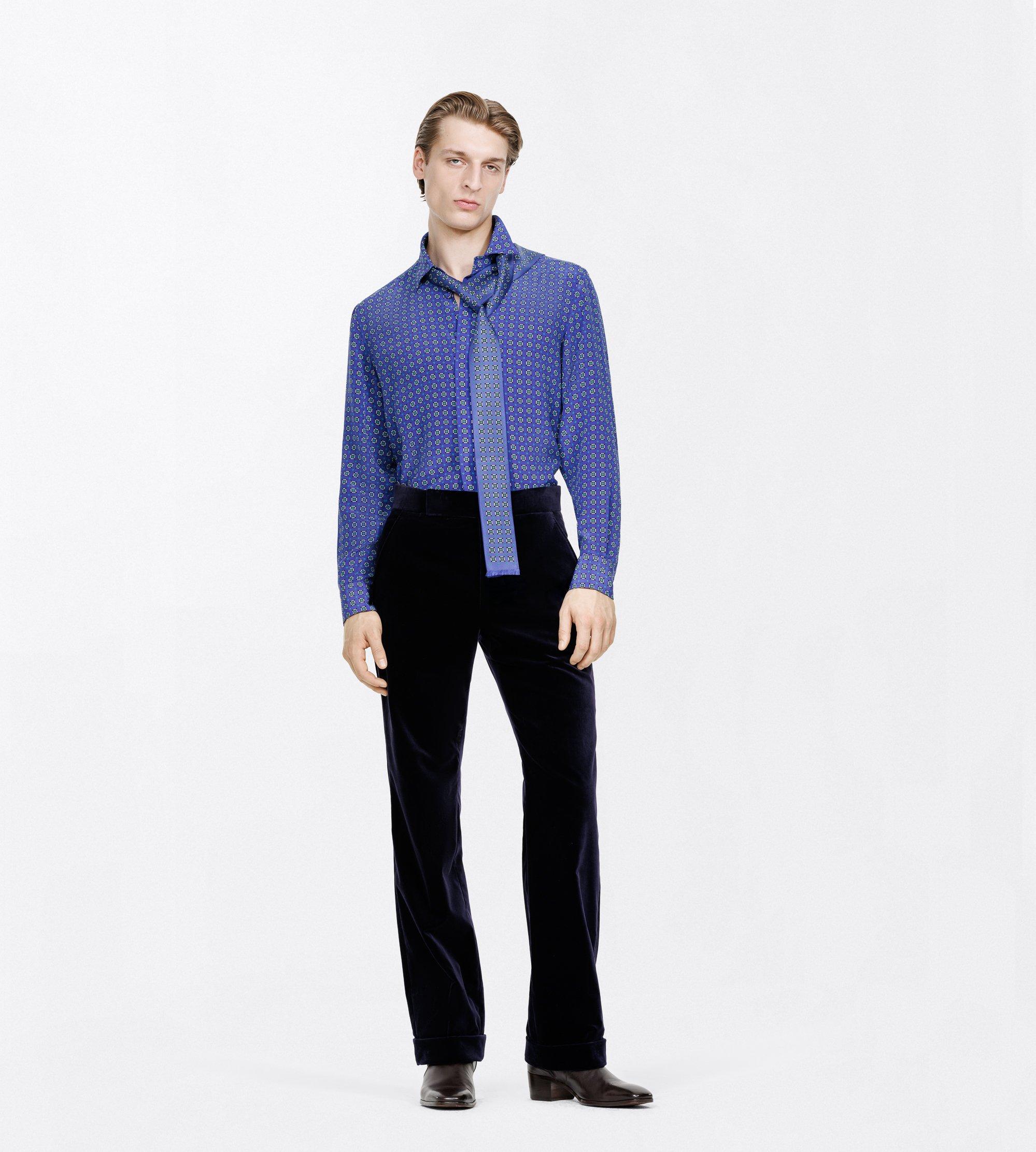 VELVET FLAT FRONT PANT