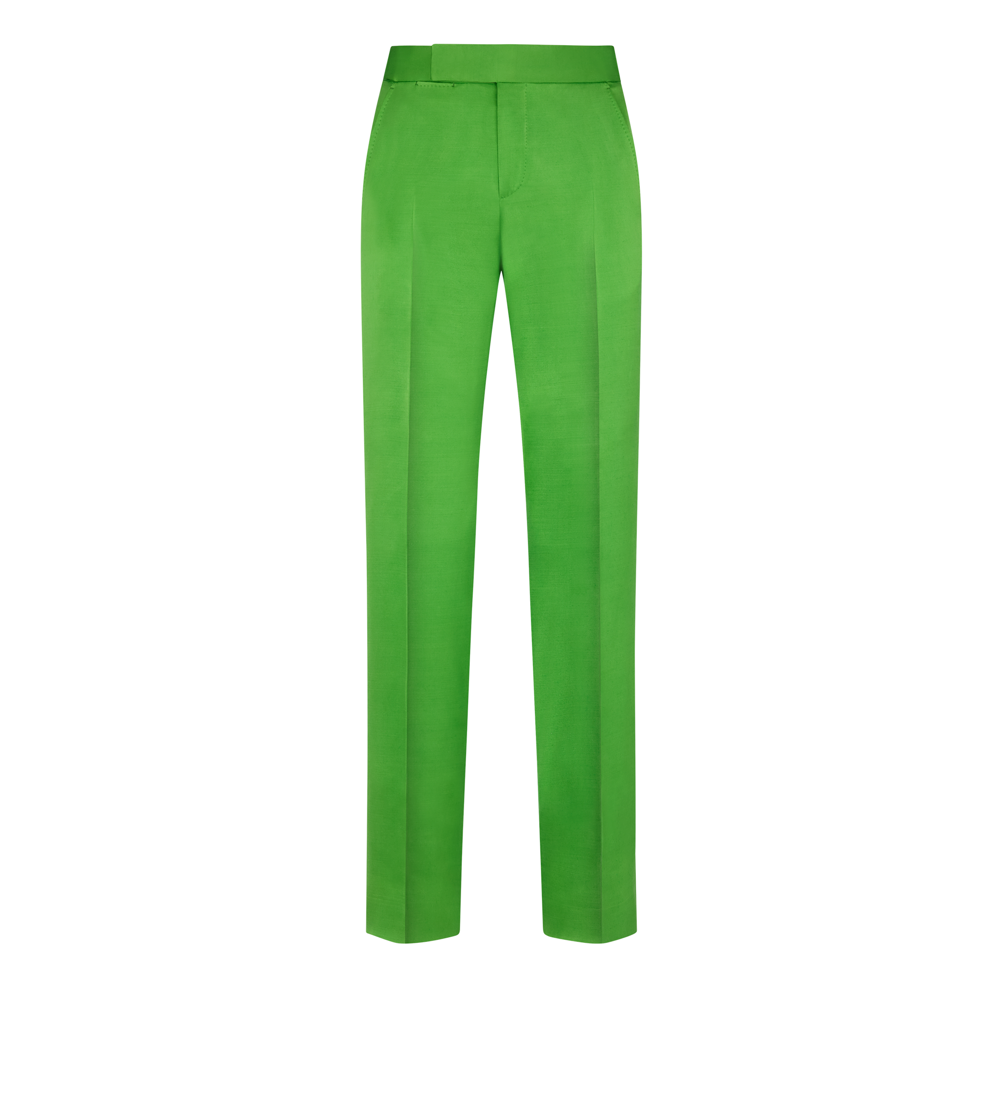 FLUID SILK WOOL FLAT FRONT PANT