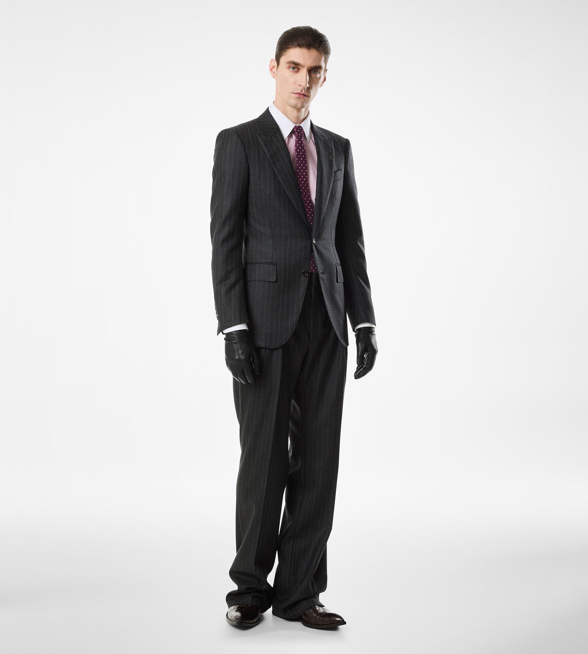 SUBTLE PINSTRIPE DOUBLE PLEAT PANT