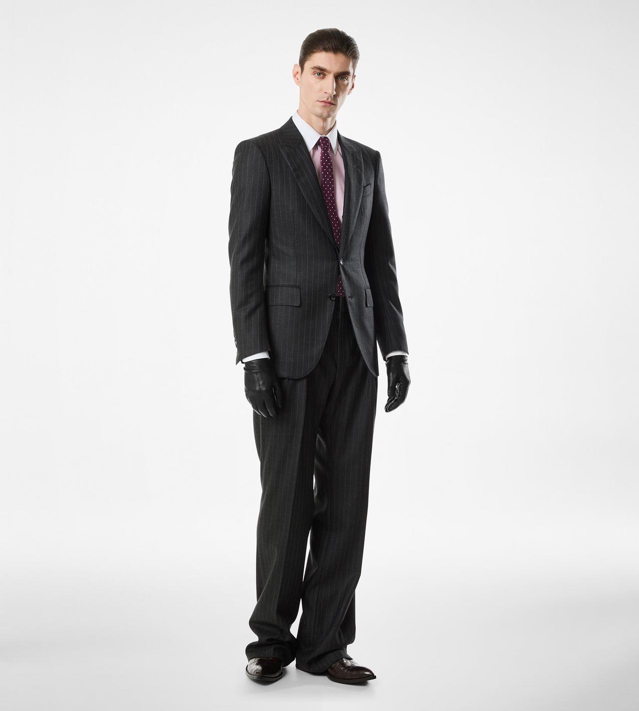 SUBTLE PINSTRIPE DOUBLE PLEAT PANT image number 2