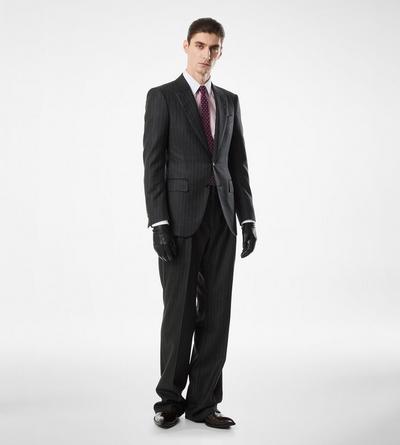 SUBTLE PINSTRIPE DOUBLE PLEAT PANT image number 2