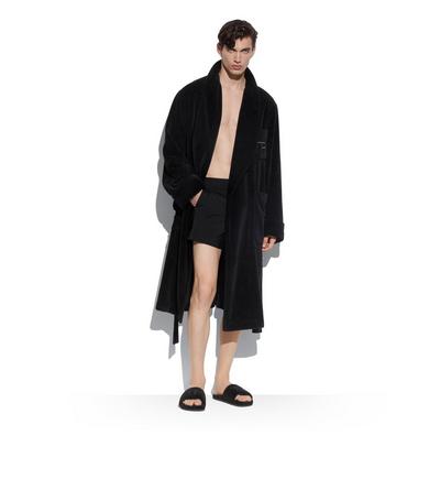 SOLID TOWELLING SHAWL COLLAR ROBE image number 1