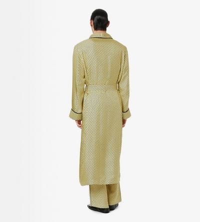 DIAMOND PRINT SILK TWILL ROBE image number 2