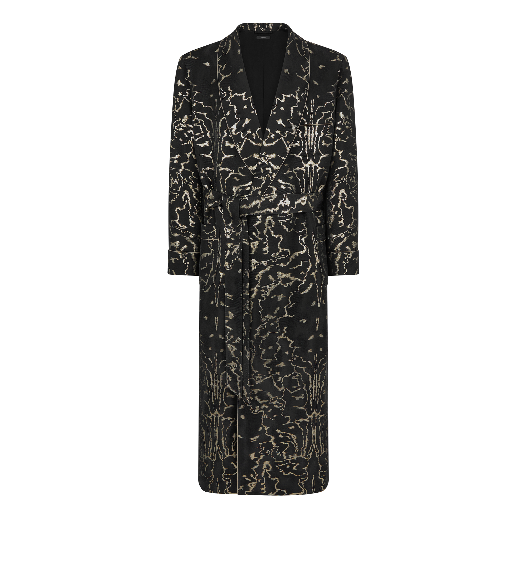 PEIGNOIR EN JACQUARD MOIR&Eacute; ABSTRAIT