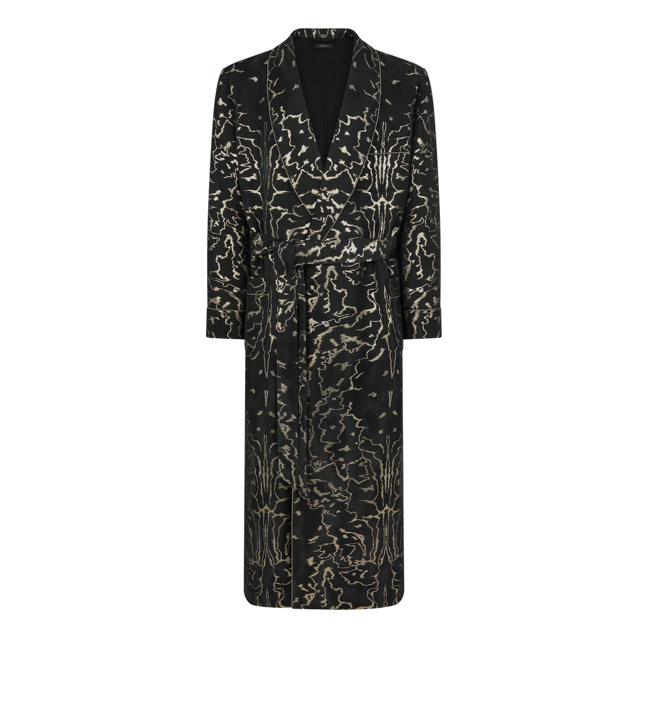 PEIGNOIR EN JACQUARD MOIR&Eacute; ABSTRAIT image number 0