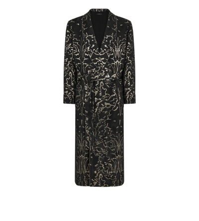 PEIGNOIR EN JACQUARD MOIR&Eacute; ABSTRAIT image number 0
