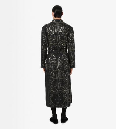 PEIGNOIR EN JACQUARD MOIR&Eacute; ABSTRAIT image number 3