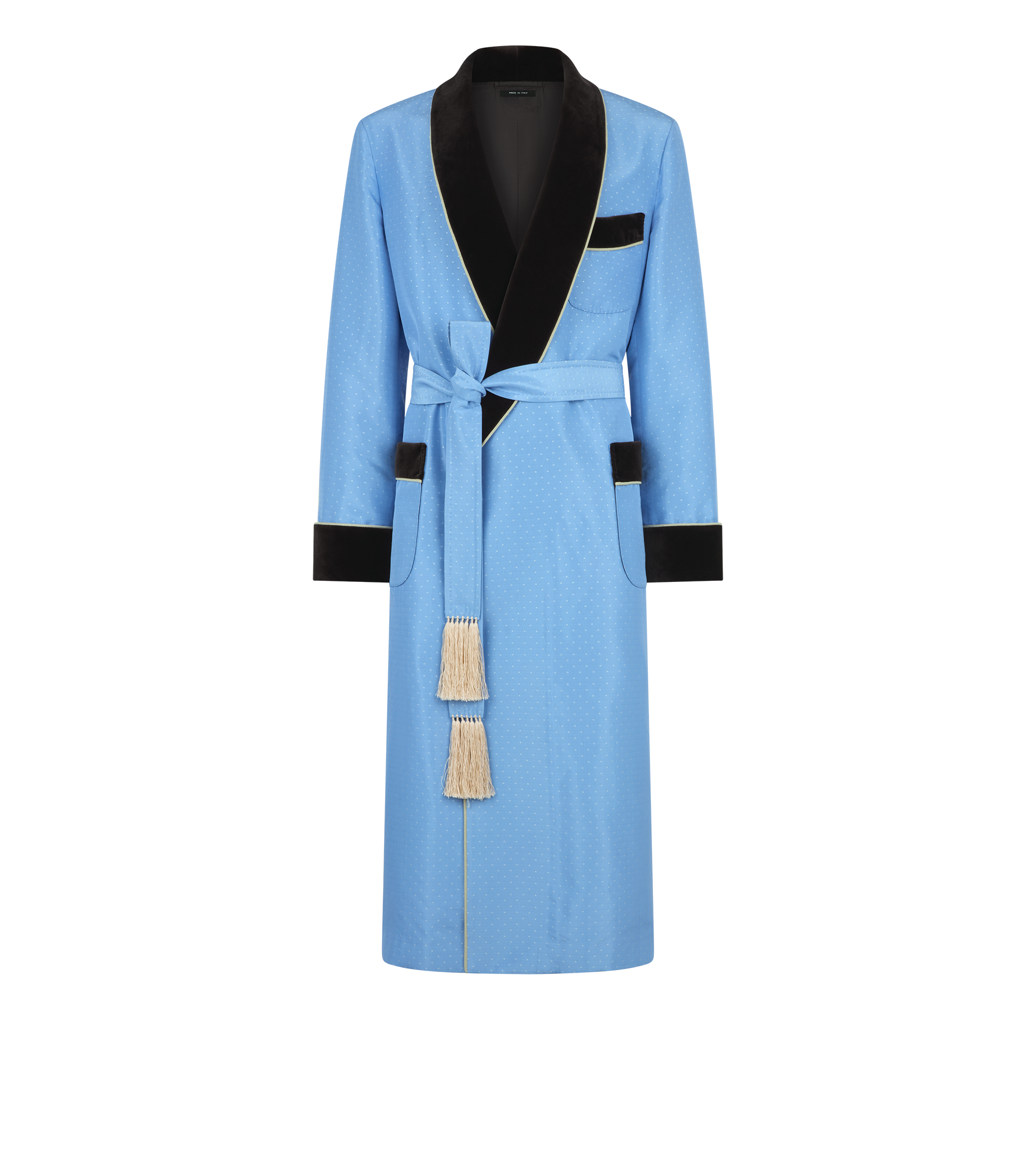 SILK JACQUARD SHAWL COLLAR ROBE
