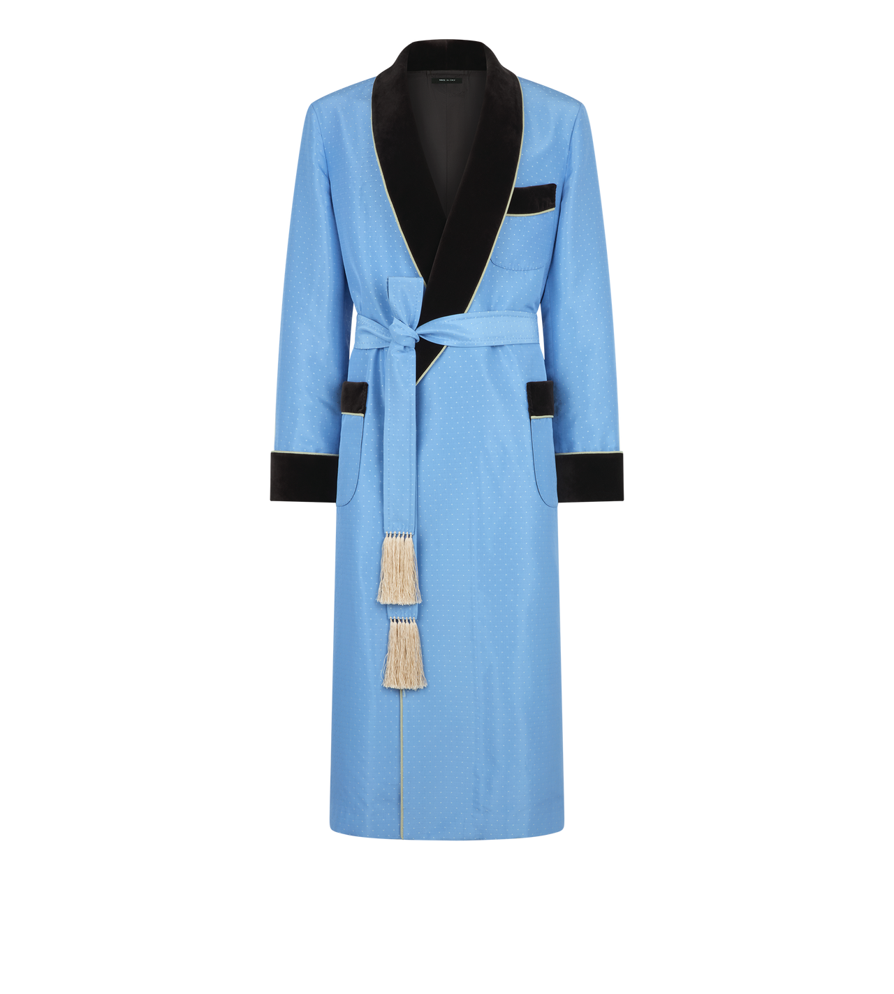 SILK JACQUARD SHAWL COLLAR ROBE image number 0