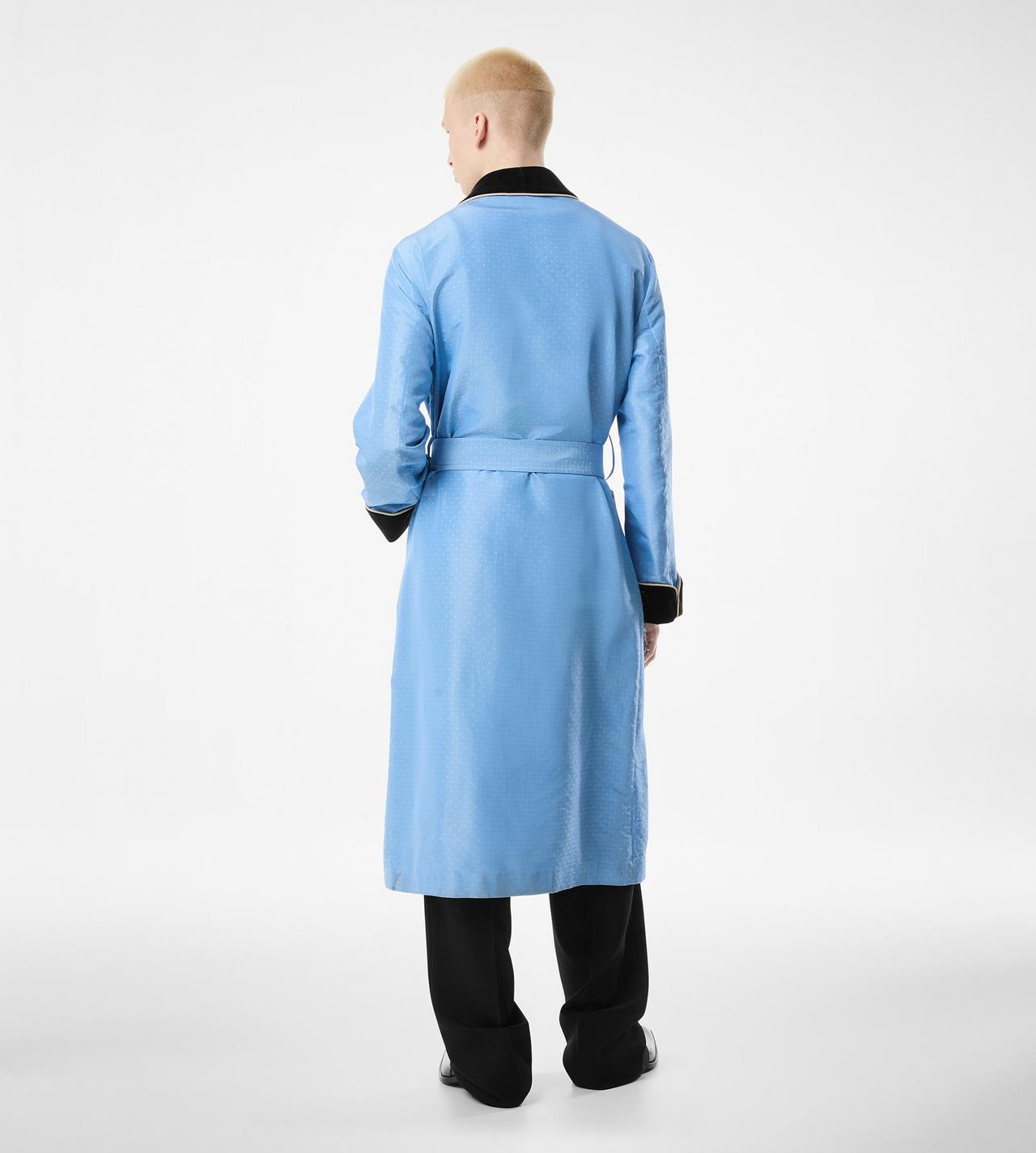 SILK JACQUARD SHAWL COLLAR ROBE image number 3