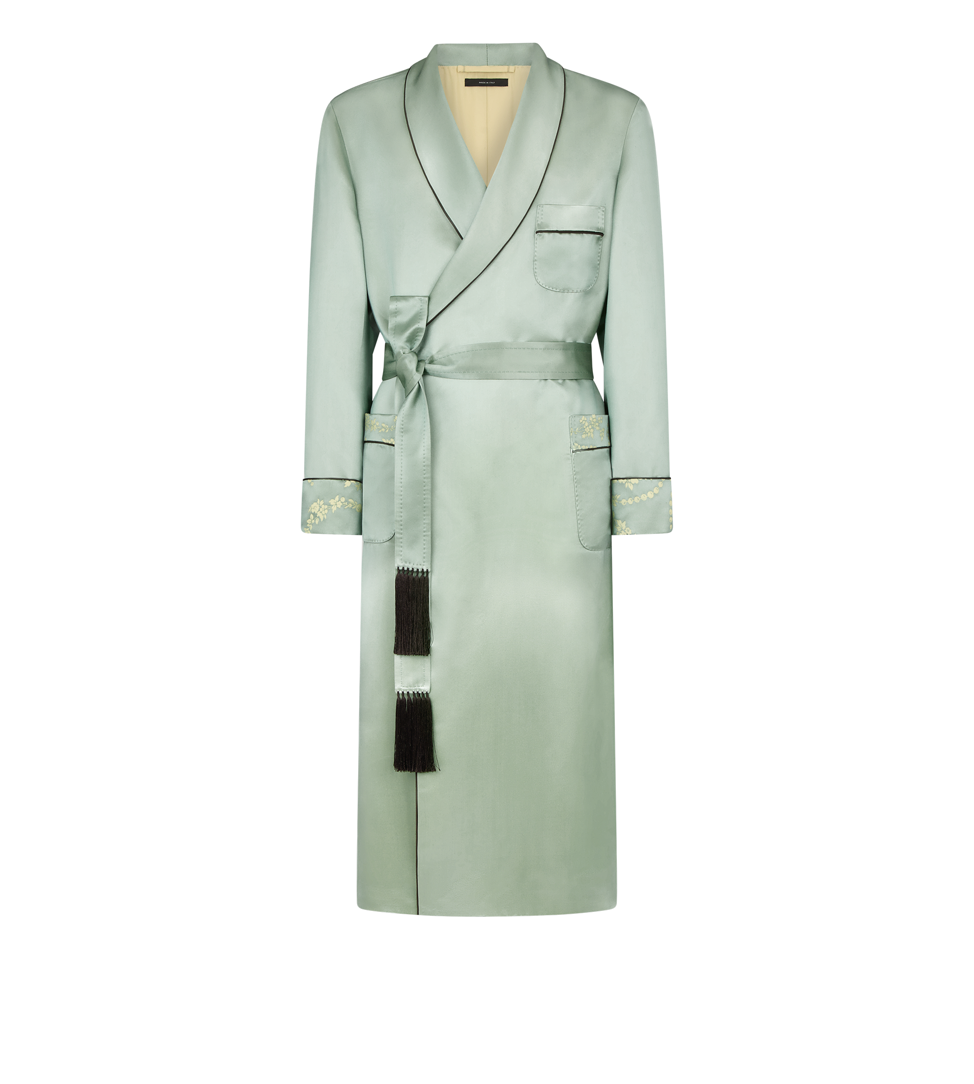 SILK SATIN ORNAMENTAL JACQUARD ROBE