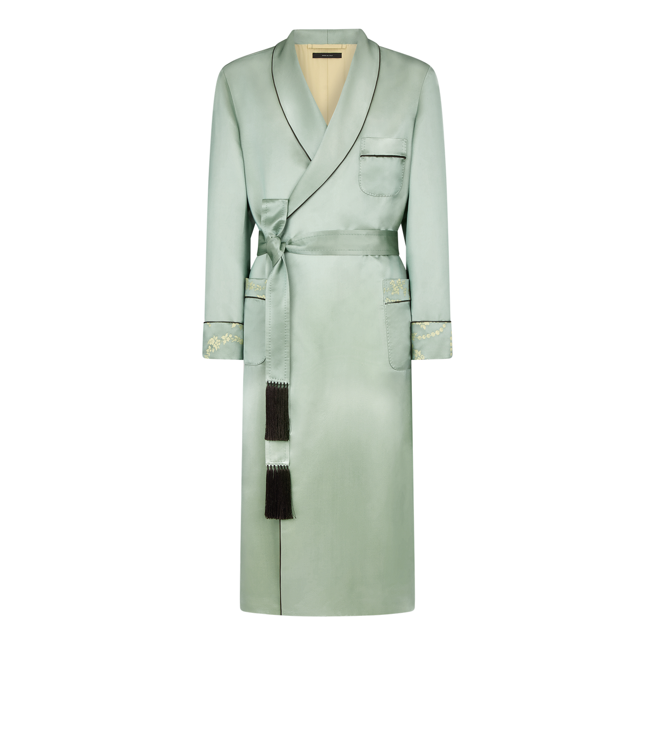 SILK SATIN ORNAMENTAL JACQUARD ROBE image number 0