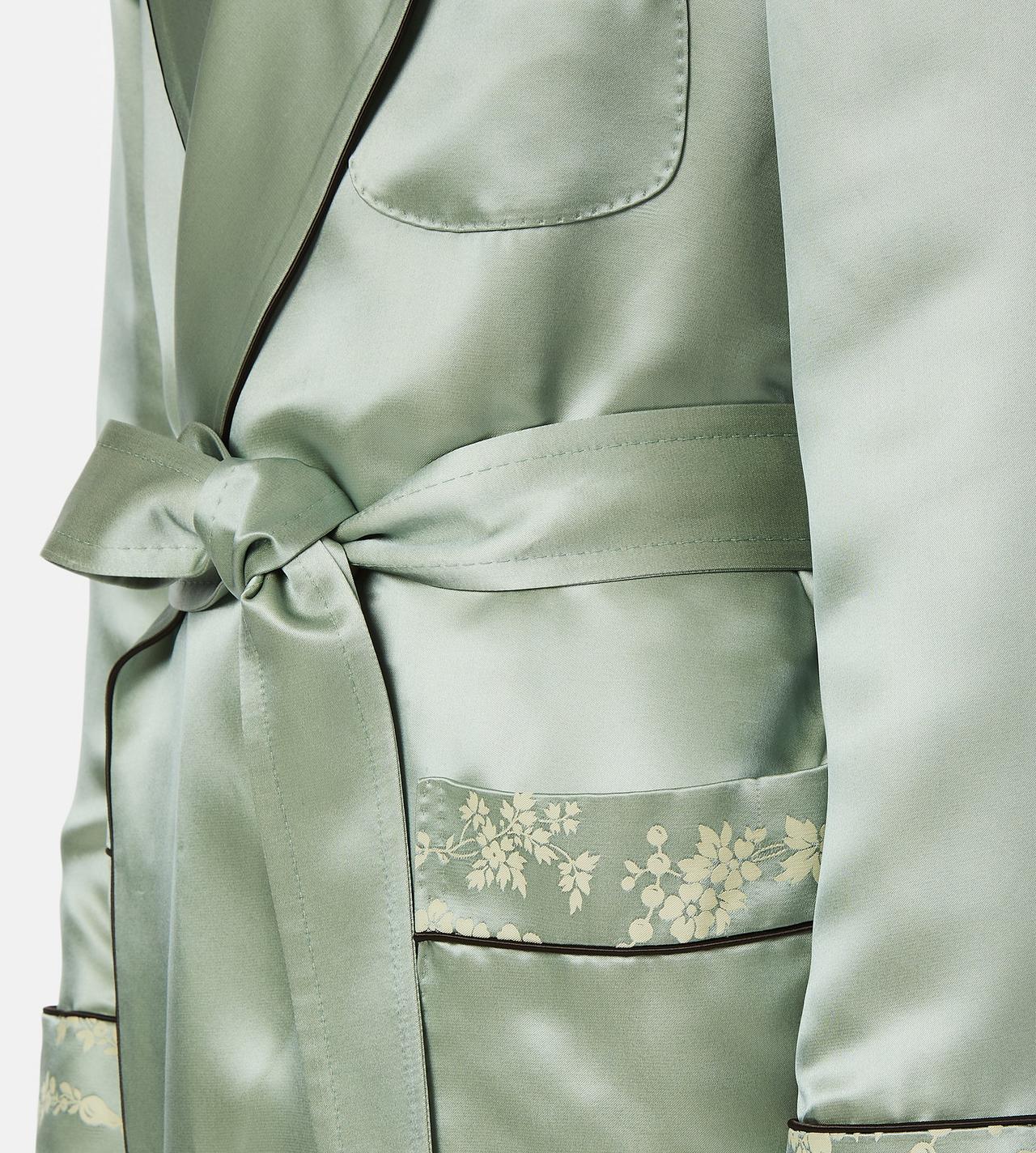 SILK SATIN ORNAMENTAL JACQUARD ROBE image number 1