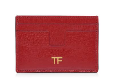 GRAINED LEATHER T CARD HOLDER image number 0
