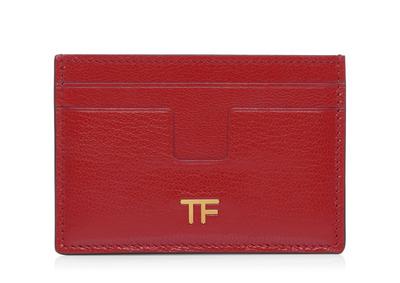 GRAINED LEATHER T CARD HOLDER image number 0