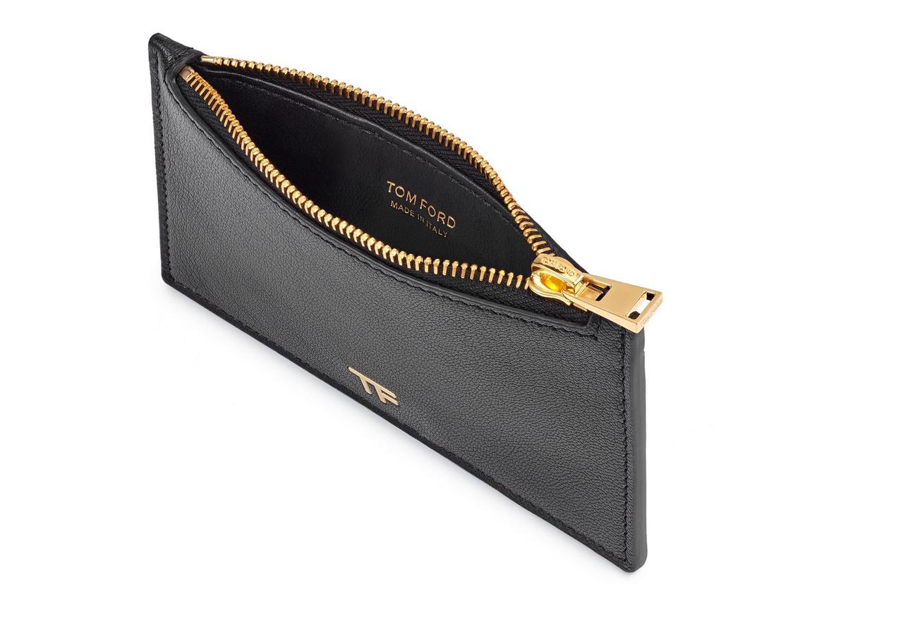 TOM FORD: Black Zip Card Holder