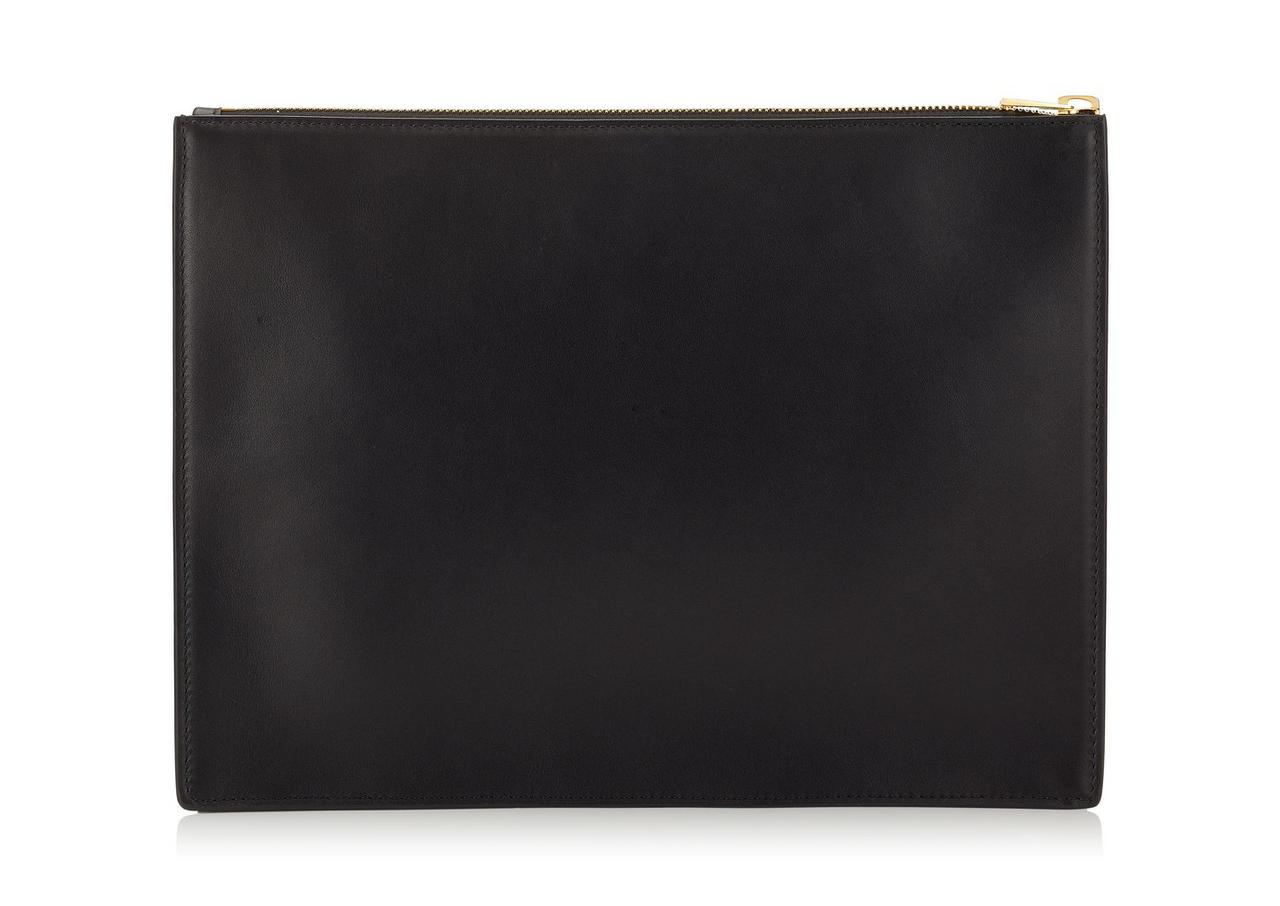 HOLLYWOOD LEATHER T TWIST FLAT POUCH image number 2