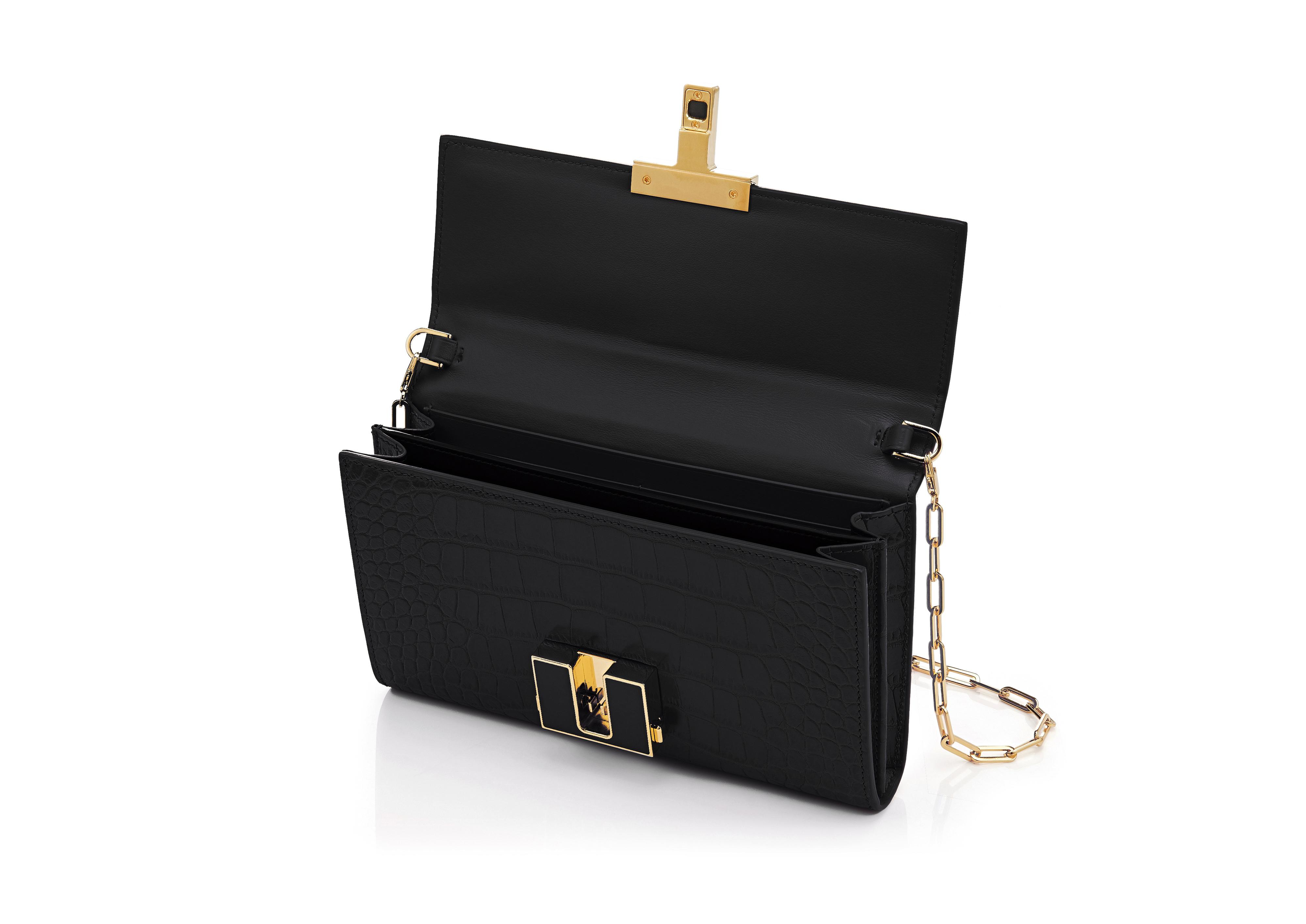 SHINY STAMPED CROCODILE LEATHER 001 CHAIN WALLET | Tom Ford SHINY STAMPED CROCODILE LEATHER 001 CHAIN WALLET | Tom Ford