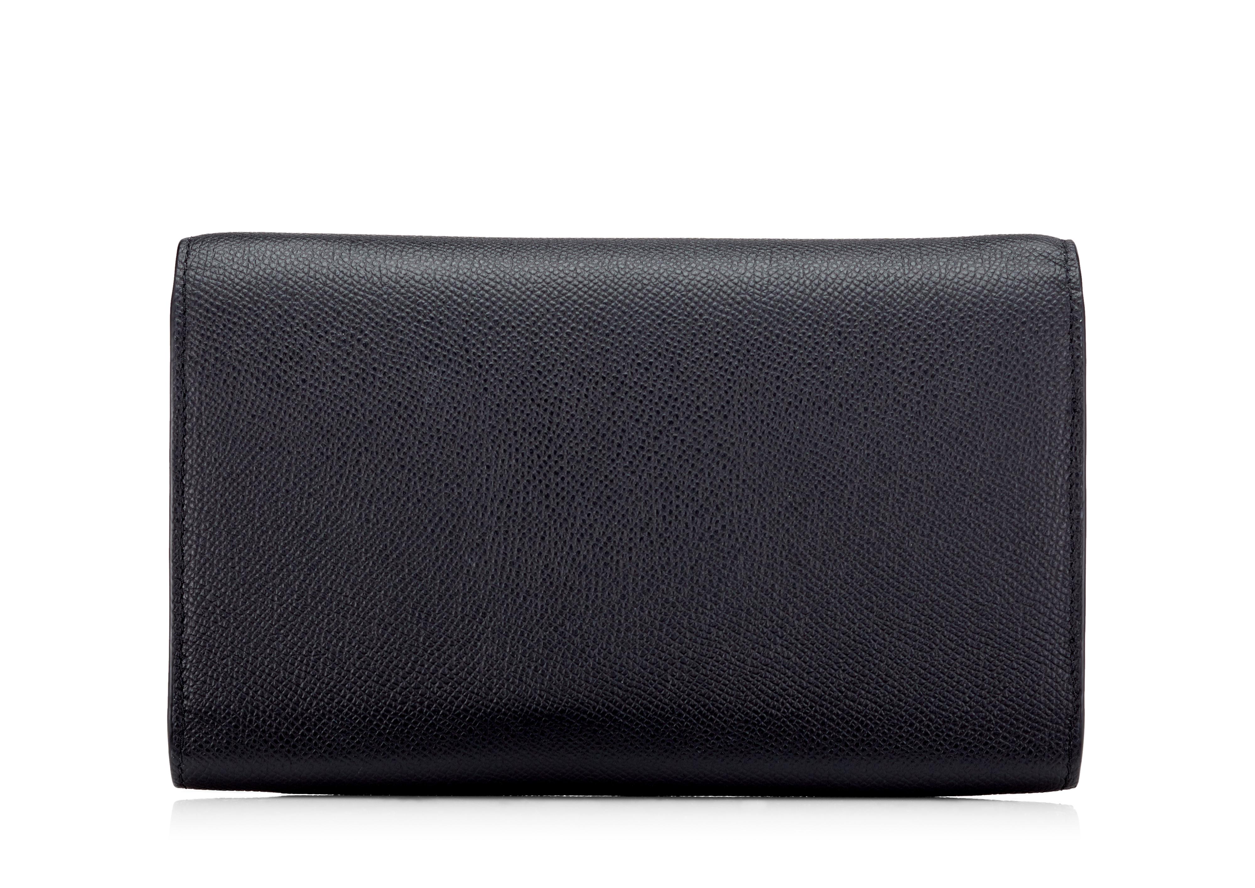 GRAIN LEATHER TARA WALLET ON STRAP | Tom Ford Fashion