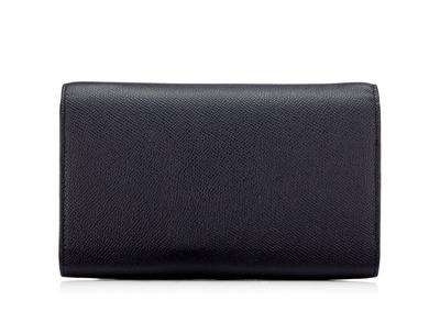 GRAIN LEATHER TARA WALLET ON STRAP | Tom Ford Fashion