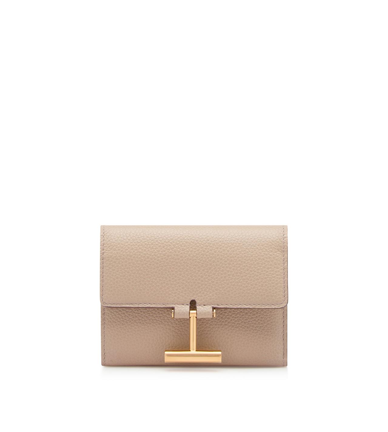 GRAIN LEATHER TARA COMPACT WALLET | Tom Ford Fashion