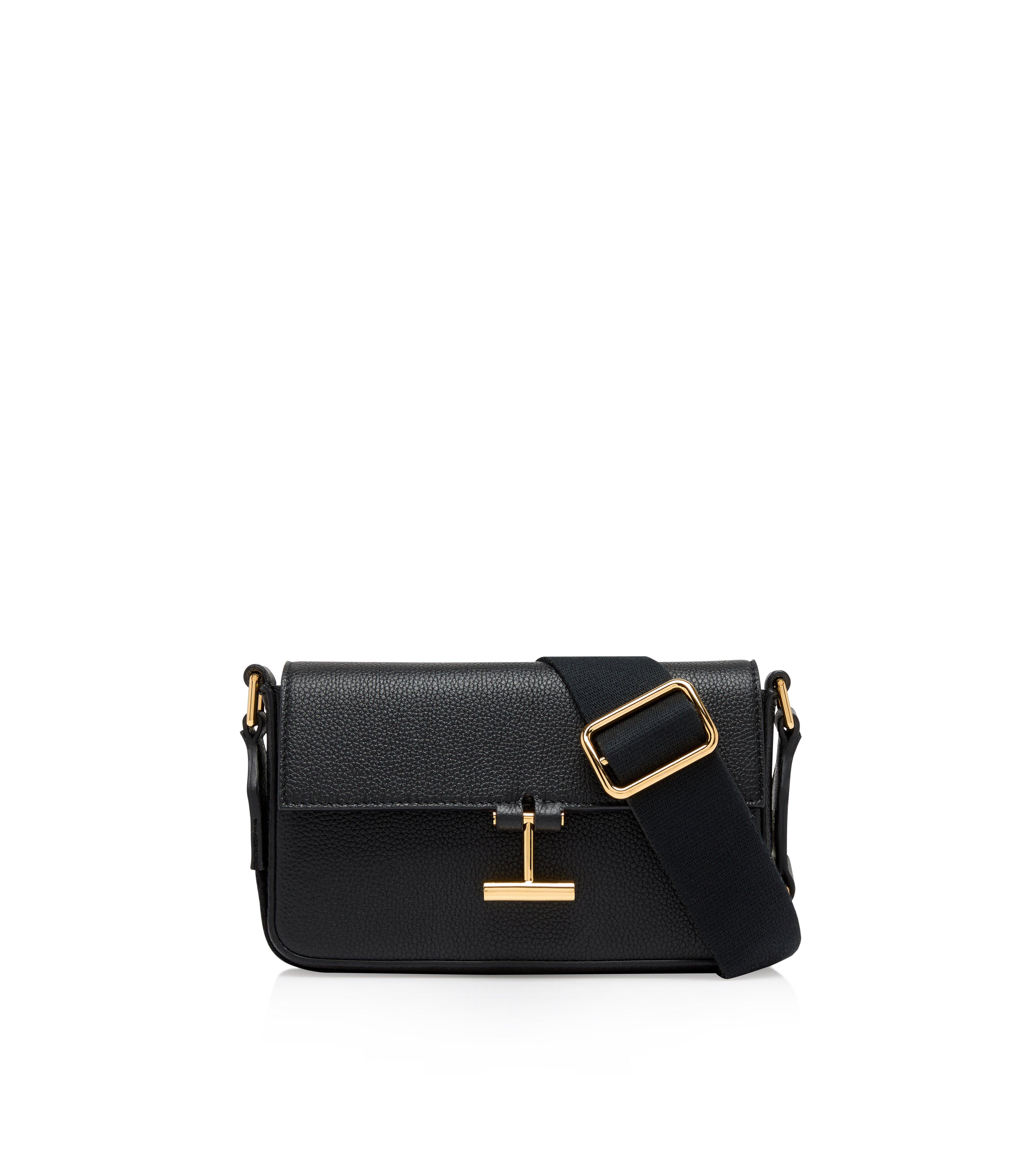 Tom Ford White Leather Tara Chain Shoulder Bag