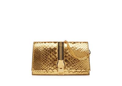 LAMINATED PYTHON JENNIFER MINI BAG ON CHAIN image number 0