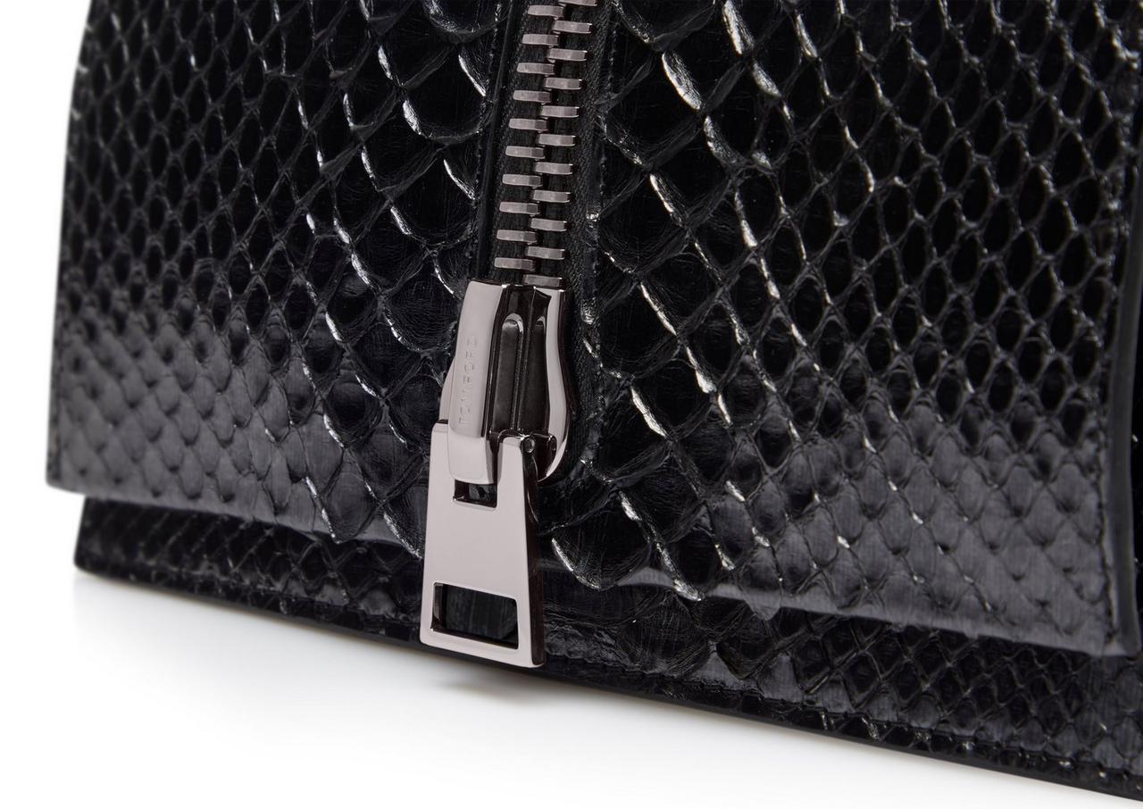 LAMINATED PYTHON JENNIFER MINI BAG ON CHAIN image number 4