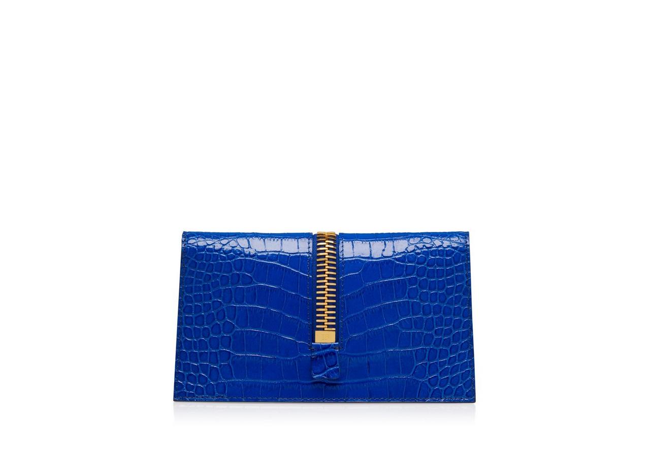 STAMPED CROC LEATHER JENNIFER MINI BAG ON CHAIN