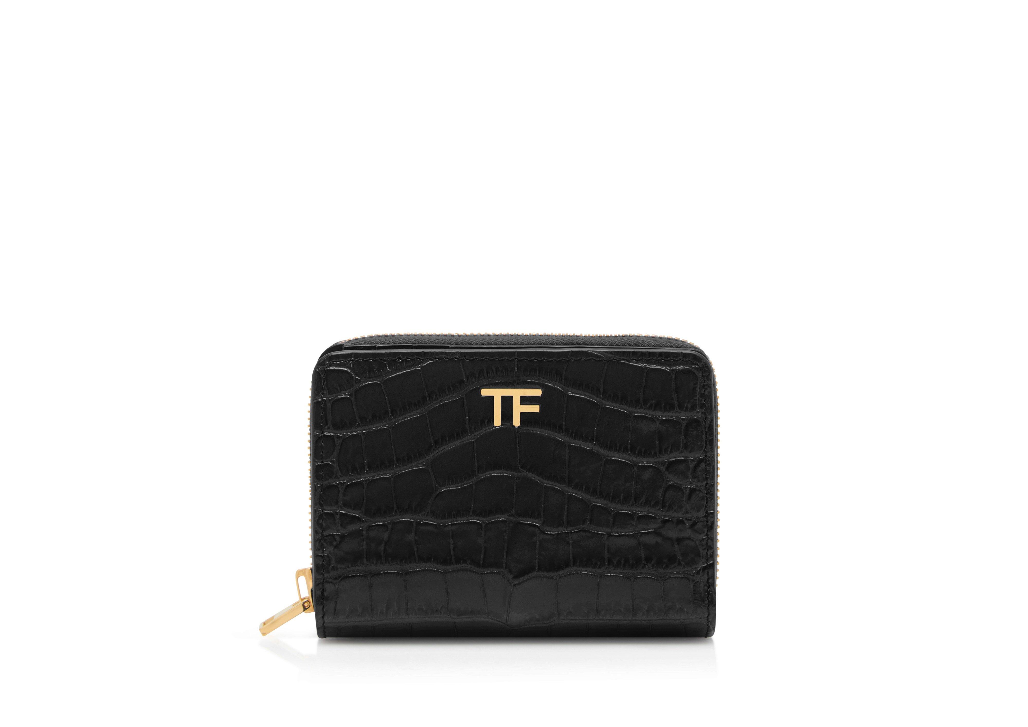 Tom Ford S0448 LCL150G SHINY STAMPED CROC ウォレット 財布 Tom Ford Shiny stamped crocodile leather wallet - ShopStyle