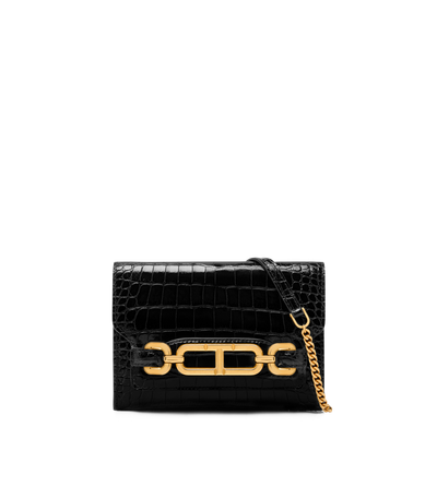 SHINY STAMPED CROCODILE LEATHER MINI BAG image number 0