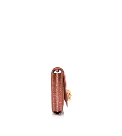 SHINY STAMPED CROCODILE LEATHER MINI BAG image number 1