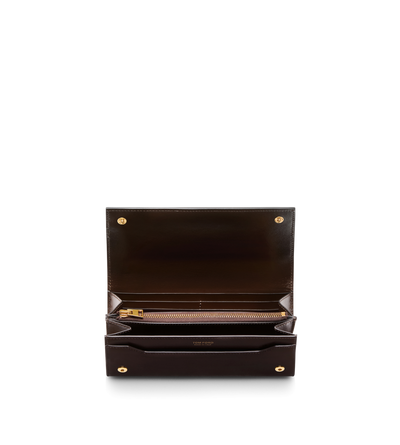 PALMELLATO-EFFECT LEATHER CONTINENTAL WALLET image number 2