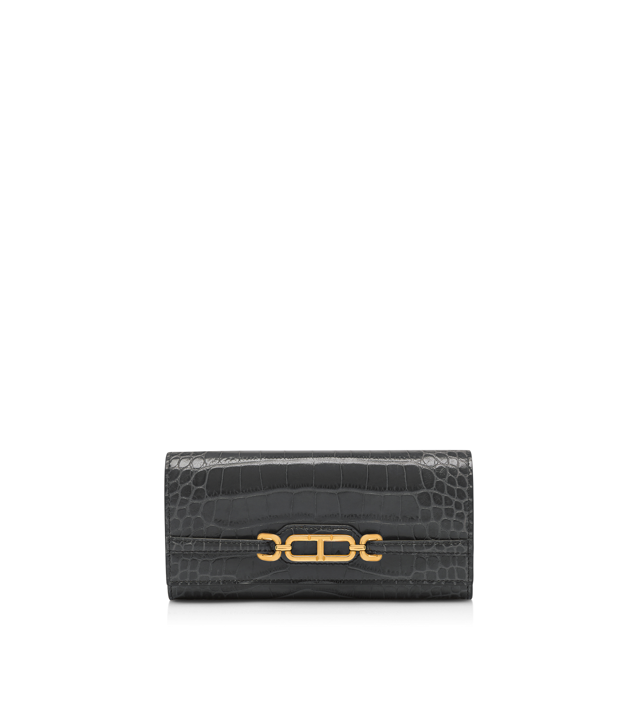 STAMPED CROCODILE LEATHER WHITNEY CONTINENTAL WALLET