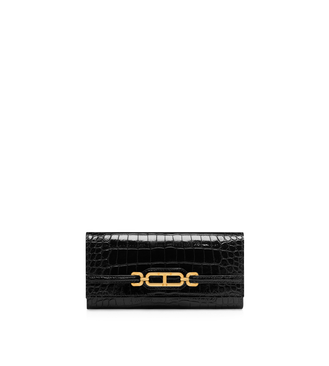 STAMPED CROCODILE LEATHER CONTINENTAL WALLET image number 0