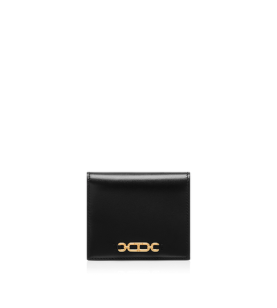 PALMELLATO-EFFECT LEATHER COMPACT WALLET image number 0