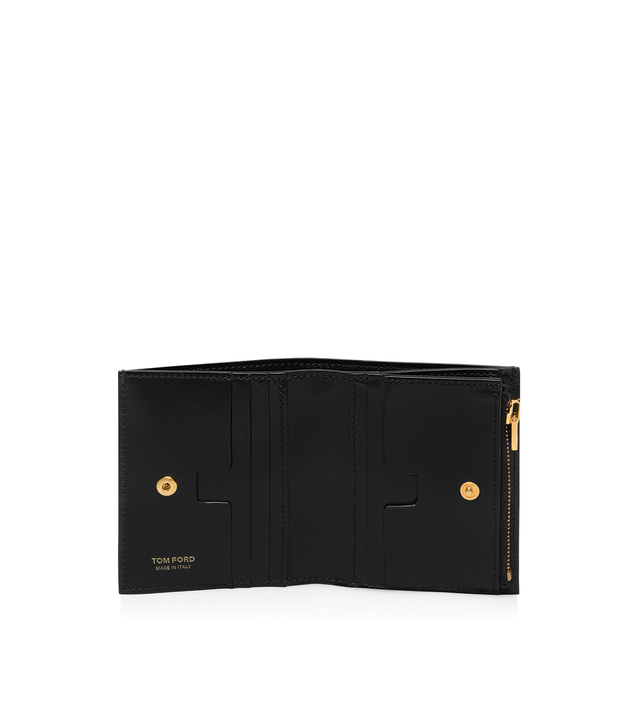 PALMELLATO-EFFECT LEATHER COMPACT WALLET image number 2