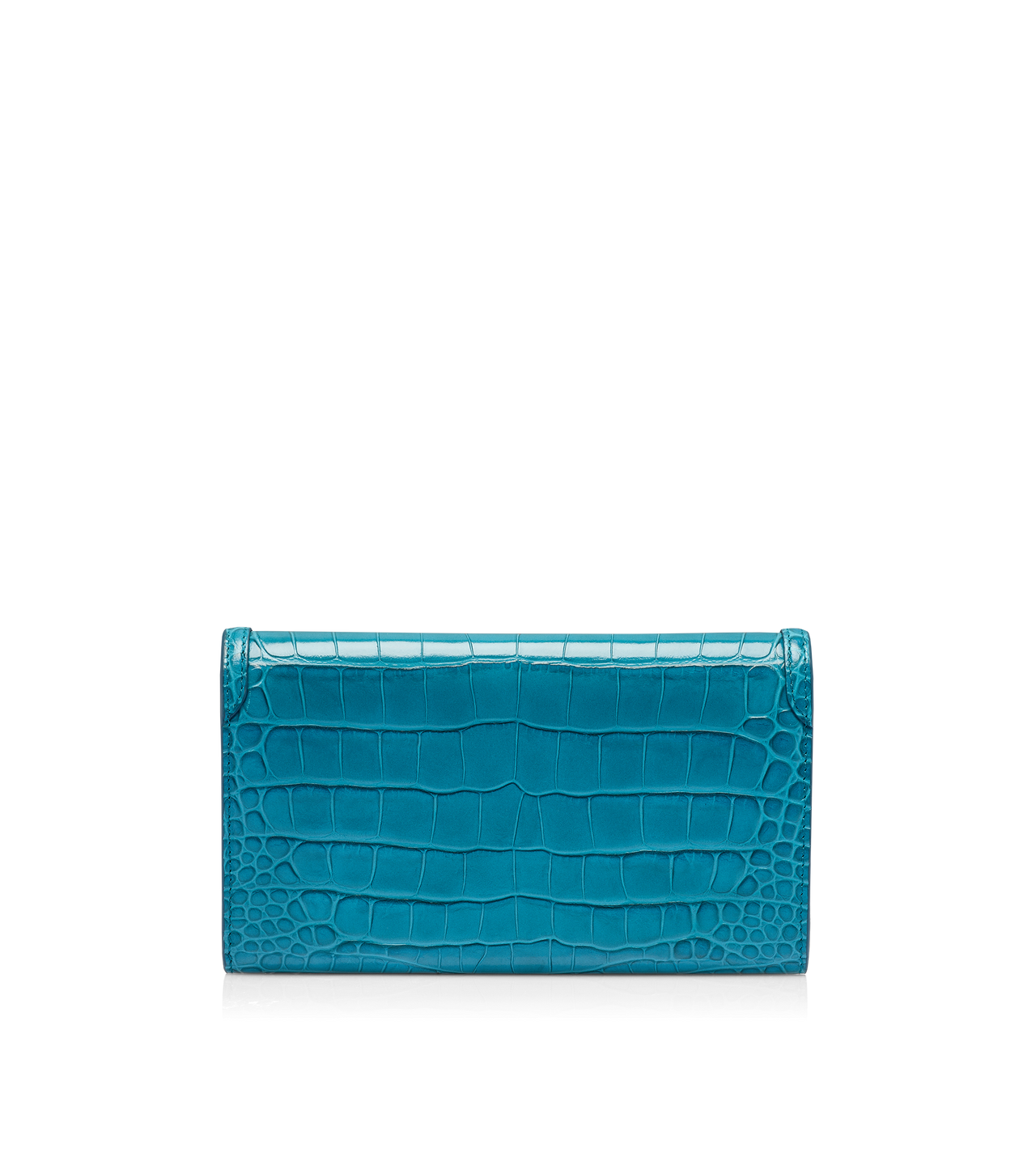 SHINY STAMPED CROCODILE LEATHER WALLIS WALLET ON STRAP image number 2