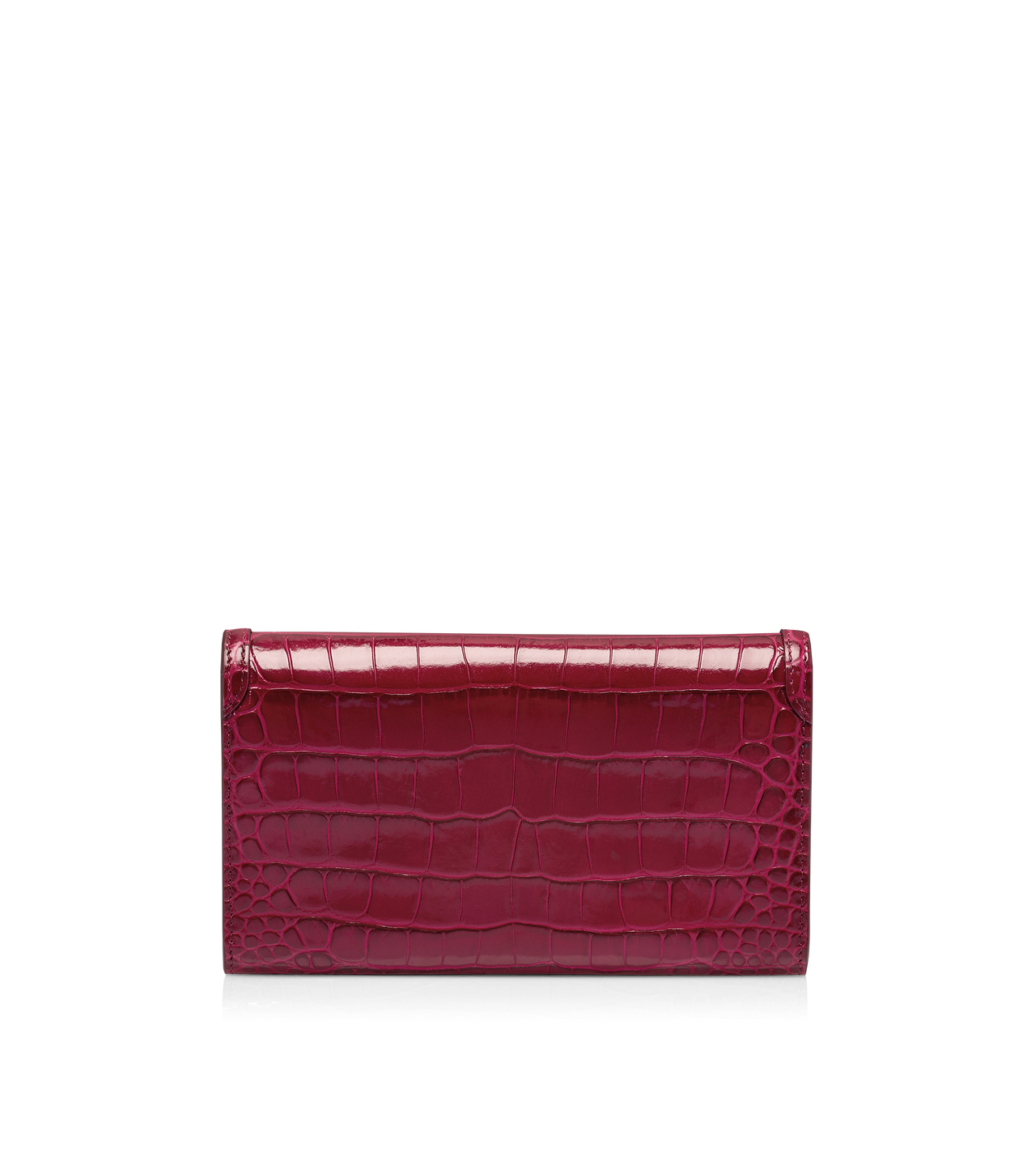SHINY STAMPED CROCODILE LEATHER WALLIS WALLET ON STRAP image number 2