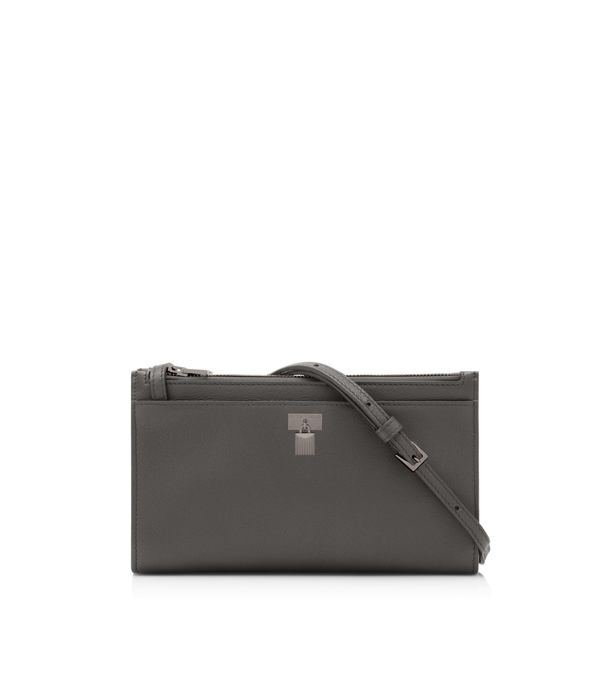 NATURAL GRAIN LEATHER PADLOCK MINI BAG ON STRAP