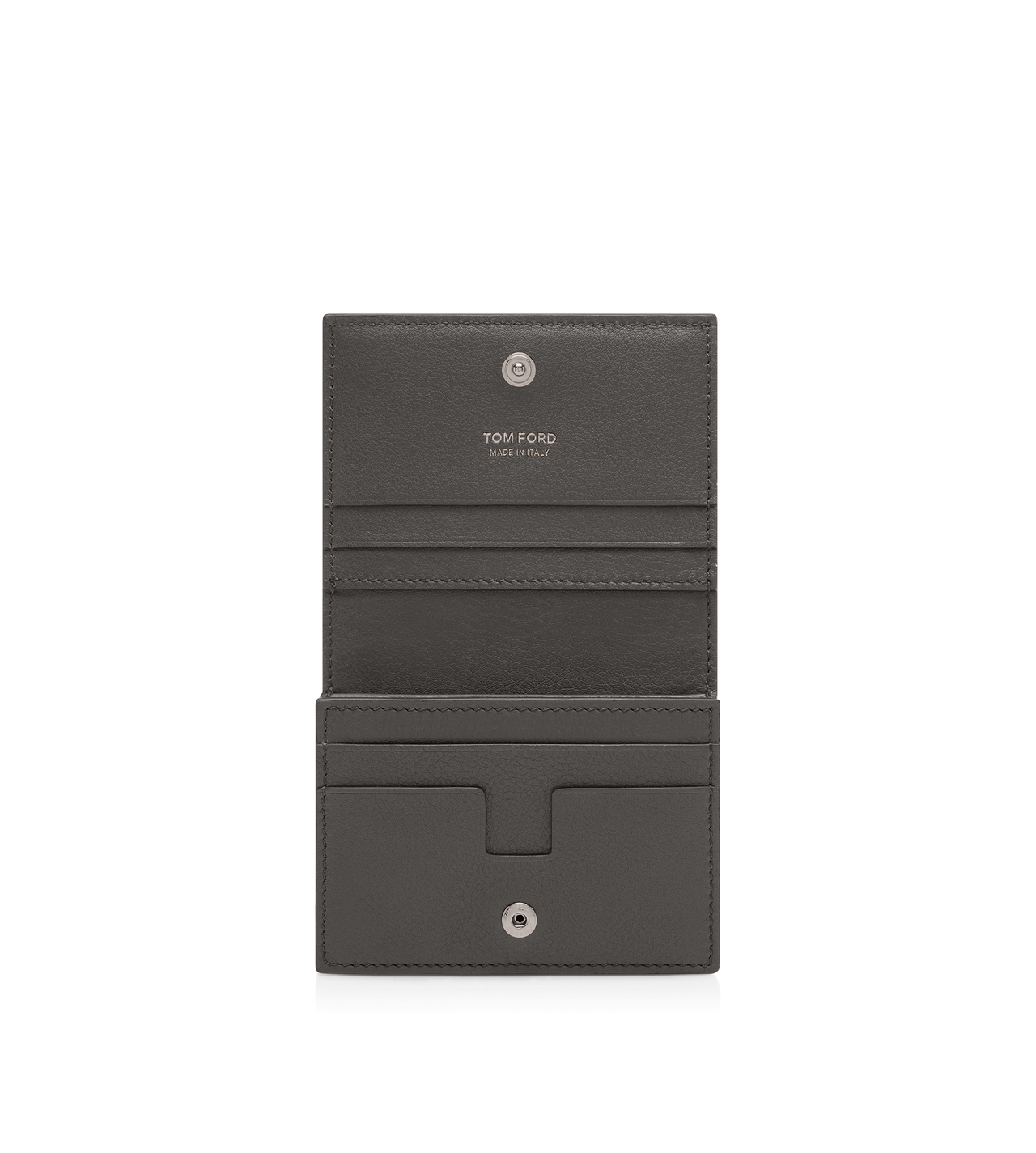 NATURAL GRAIN LEATHER PADLOCK COMPACT WALLET image number 2