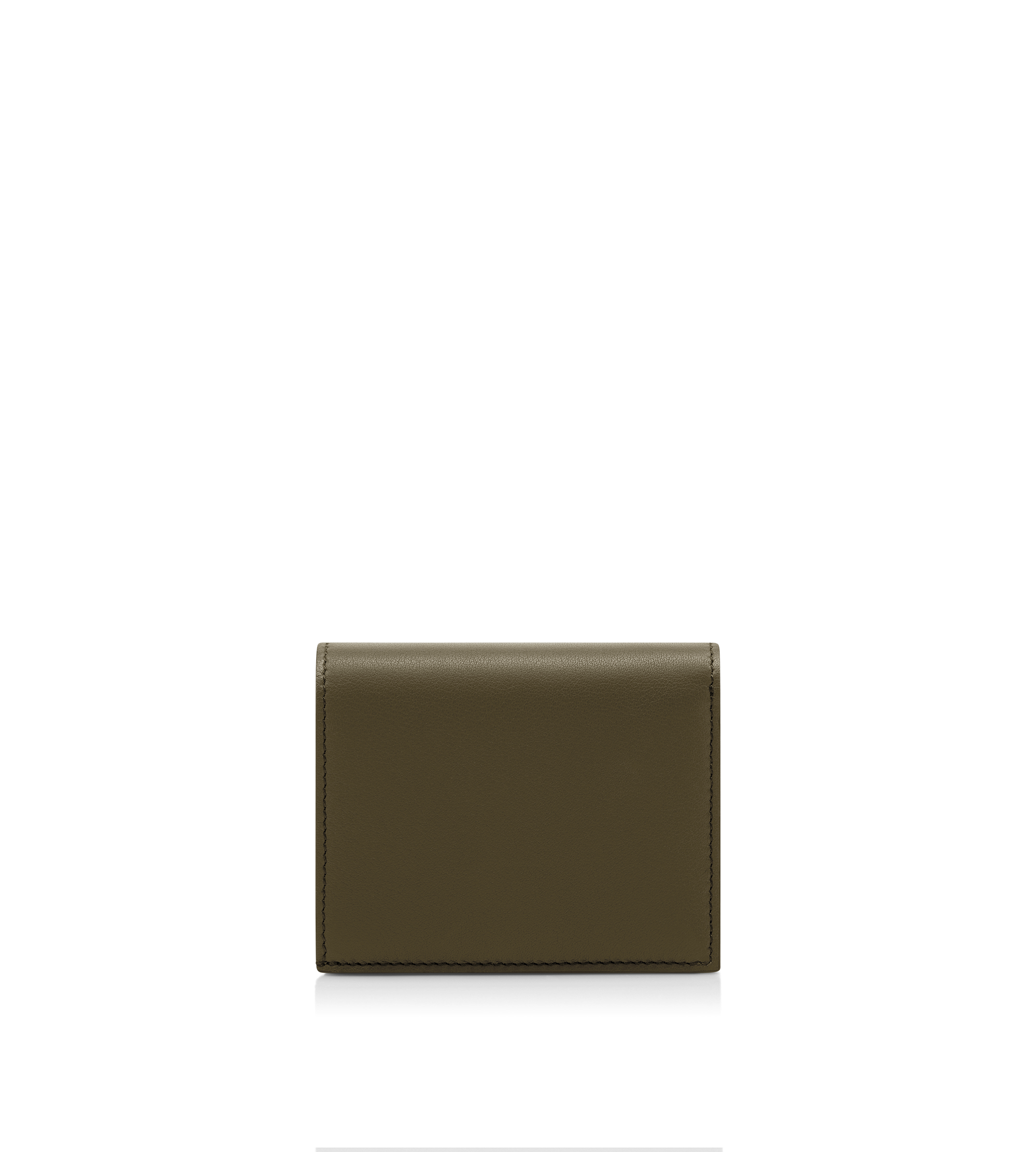 NATURAL GRAIN LEATHER PADLOCK COMPACT WALLET