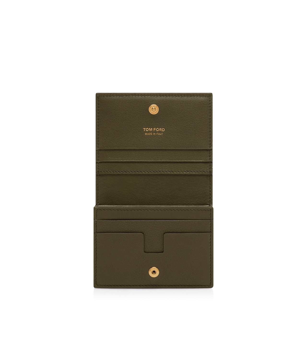 NATURAL GRAIN LEATHER PADLOCK COMPACT WALLET image number 2