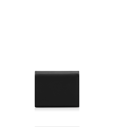 NATURAL GRAIN LEATHER PADLOCK COMPACT WALLET image number 1