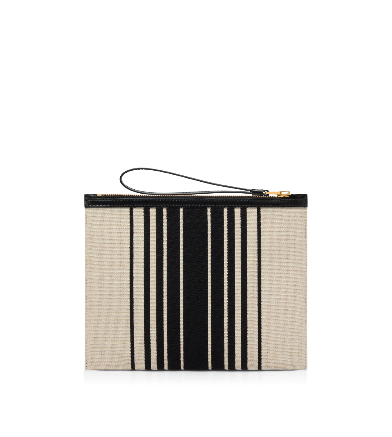 STRIPED JACQUARD WRISTLET POUCH image number 1