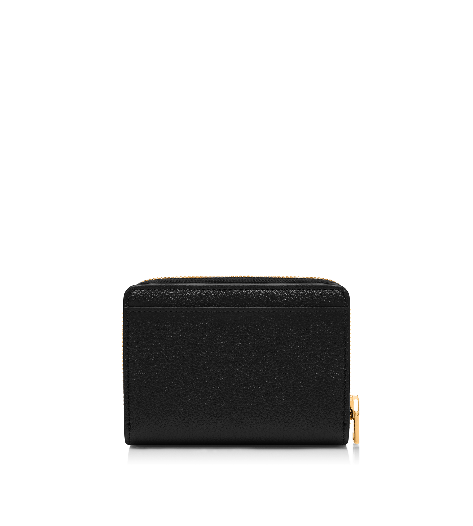 GRAIN LEATHER TF COMPACT ZIPPED WALLET