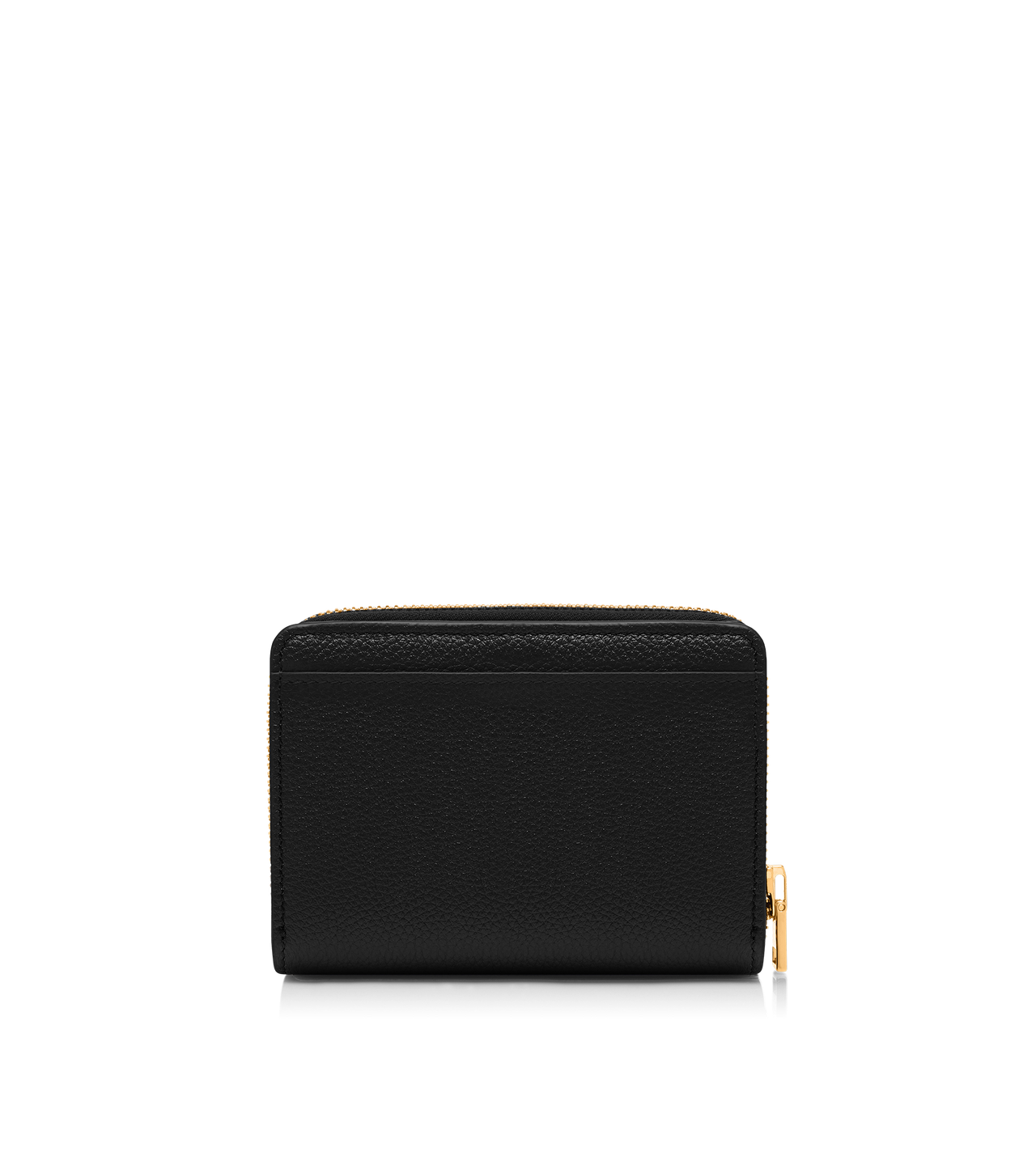 GRAIN LEATHER TF COMPACT ZIPPED WALLET image number 1
