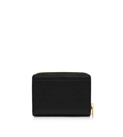 GRAIN LEATHER TF COMPACT ZIPPED WALLET image number 1